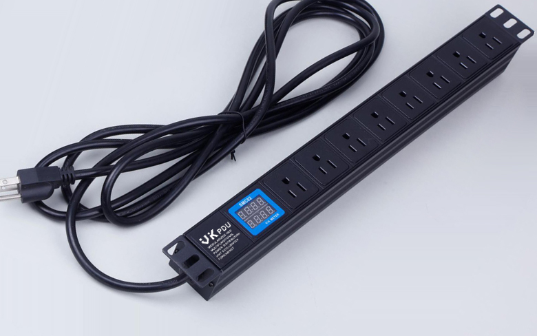 8位美標PDU插座，帶電壓電流表美式PDU插座